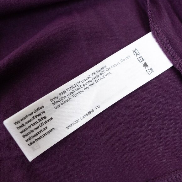 Eileen Fisher Fine Jersey Boat Neck Top Blackberry Purple XS - Picture 10 of 11